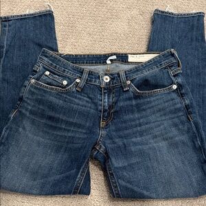 Rag & Bone Indigo Dre Low Rise Slim Boyfriend Denim Jeans